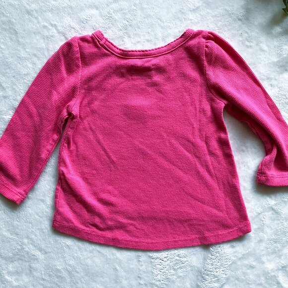 Jumping Beans 12M Pink “Stay Sweet” Snowman Long Sleeve Top Winter Baby Shirt - Picture 4 of 4